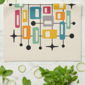 Kleurrijke Retro Mid Century Modern Atomic Abstrac Theedoek (Gevouwen)