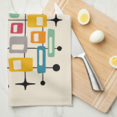 Kleurrijke Retro Mid Century Modern Atomic Abstrac Theedoek (Quarter Fold)