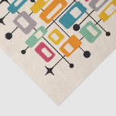 Kleurrijke Retro Mid Century Modern Atomic Abstrac Tissuepapier (Detail)