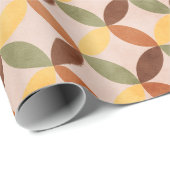 Kleurrijke  retro Mid Century Modern Cadeaupapier (Rol Hoek)