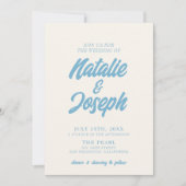 Kleurrijke Retro Minimal Bright Fun Moderne bruilo Kaart (Voorkant)