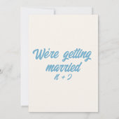 Kleurrijke Retro Minimal Bright Fun Moderne bruilo Kaart (Achterkant)