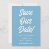 Kleurrijke Retro Minimal Bright Modern Funky Weddi Save The Date (Voorkant)