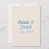 Kleurrijke Retro Minimal Bright Modern Funky Weddi Save The Date (Achterkant)