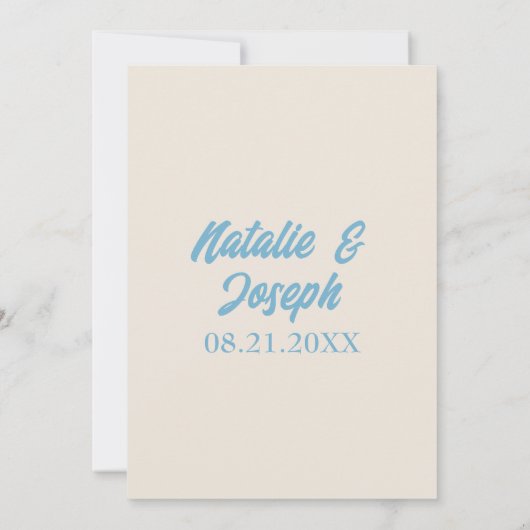 Kleurrijke Retro Minimal Bright Modern Funky Weddi Save The Date (Achterkant)
