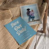 Kleurrijke Retro Minimal Heldere Moderne Fotobruil Save The Date
