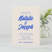 Kleurrijke Retro Minimale Heldere Vette Moderne Hu Kaart (Staand voorkant)