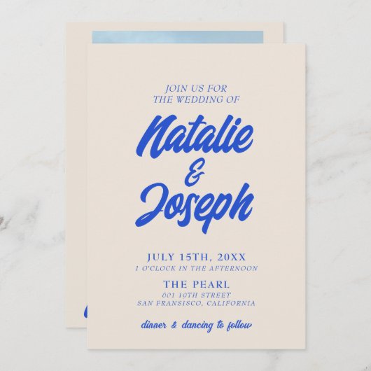 Kleurrijke Retro Minimale Heldere Vette Moderne Hu Kaart (Voorkant / Achterkant)