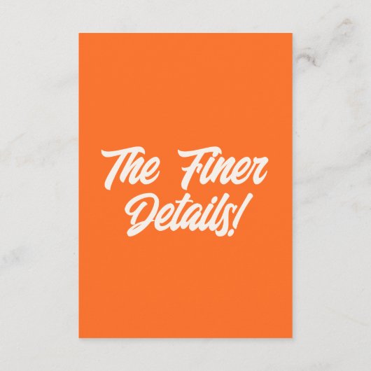 Kleurrijke Retro Minimale Moderne Trouwdetails Informatiekaartje (Achterkant)