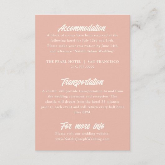 Kleurrijke Retro Minimale Plezier Moderne Bruiloft Informatiekaartje (Voorkant)