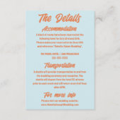 Kleurrijke Retro Minimale Plezier Moderne Huwelijk Informatiekaartje (Voorkant)