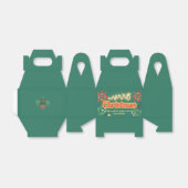 Kleurrijke retro moderne kerstfeestuitnodiging bedankdoosjes (Uitgevouwen)