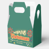 Kleurrijke retro moderne kerstfeestuitnodiging bedankdoosjes (Geopend)