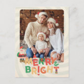 Kleurrijke retro moderne Kerstmis botanische kaart (Voorkant)