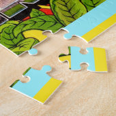 Kleurrijke retro North Carolina Legpuzzel (Zijkant)