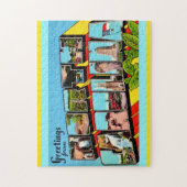 Kleurrijke retro North Carolina Legpuzzel (Verticaal)