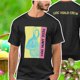 Kleurrijke Retro Officiële Egg Hunt Crew Pasen T-shirt