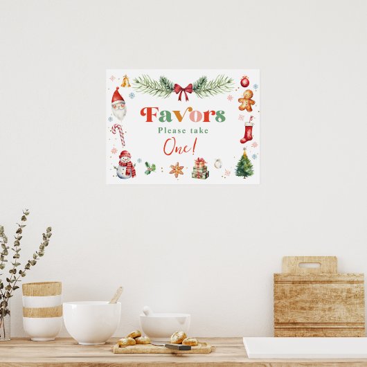 Kleurrijke Retro Oh What Fun Favors Verjaardag Poster (Keuken)