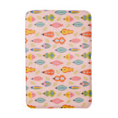 Kleurrijke Retro Ornamenten Kerstpatroon Badmat (Voorkant Verticaal)