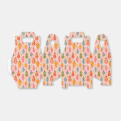 Kleurrijke Retro Ornamenten Kerstpatroon Bedankdoosjes (Uitgevouwen)