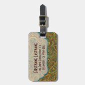 Kleurrijke  Retro Paisley Bagagelabel (Voorkant verticaal)