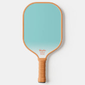 Kleurrijke retro Pastel Stripes - Aangepaste tekst Pickleball Paddle (Achterkant)