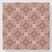 Kleurrijke retro patroonachtergrond 4 stenen onderzetter (Voorkant)