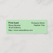 Kleurrijke Retro Polka Dots: groen, geel en Oranje Mini Visitekaartje (Achterkant)