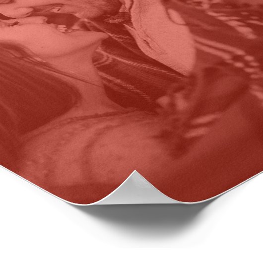 Kleurrijke Retro Pop Art Bruiloft Custom Photo Gri Poster (Hoek)