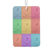 Kleurrijke Retro Pop Art Custom Dog Pet Photo Grid Luchtverfrisser (Achterkant)