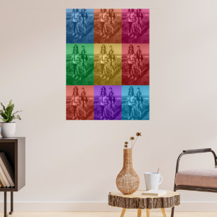 Kleurrijke Retro Pop Art Familie Aangepaste Foto R Poster