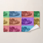 Kleurrijke Retro Pop Art Modern Custom Photo Grid Bad Handdoek (Handdoek)