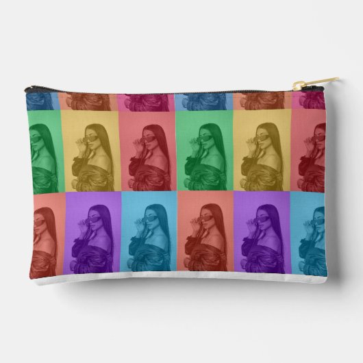 Kleurrijke Retro Pop Art Modern Custom Photo Grid Etui (Achterkant)