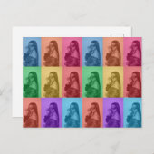 Kleurrijke Retro Pop Art Modern Custom Photo Grid Feestdagenkaart (Voorkant / Achterkant)