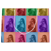 Kleurrijke Retro Pop Art Modern Custom Photo Grid Groot Cadeauzakje (Voorkant)