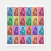 Kleurrijke Retro Pop Art Modern Custom Photo Grid Servet (Voorkant)