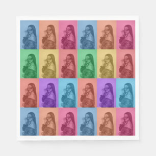 Kleurrijke Retro Pop Art Modern Custom Photo Grid Servet