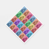 Kleurrijke Retro Pop Art Modern Custom Photo Grid Servet (Hoek)