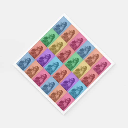 Kleurrijke Retro Pop Art Modern Custom Photo Grid Servet (Hoek)