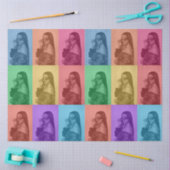 Kleurrijke Retro Pop Art Modern Custom Photo Grid Tissuepapier (Craft)