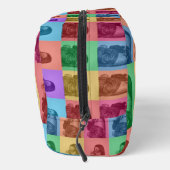 Kleurrijke Retro Pop Art Modern Custom Photo Grid Toilettasje (Rechts)