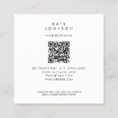 Kleurrijke Retro Pop Art Modern Custom Photo Grid Vierkante Visitekaartje (Achterkant)