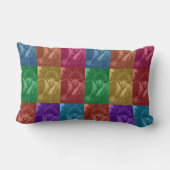 Kleurrijke Retro Pop Art Trouwfoto Raster Kussen (Achterkant)