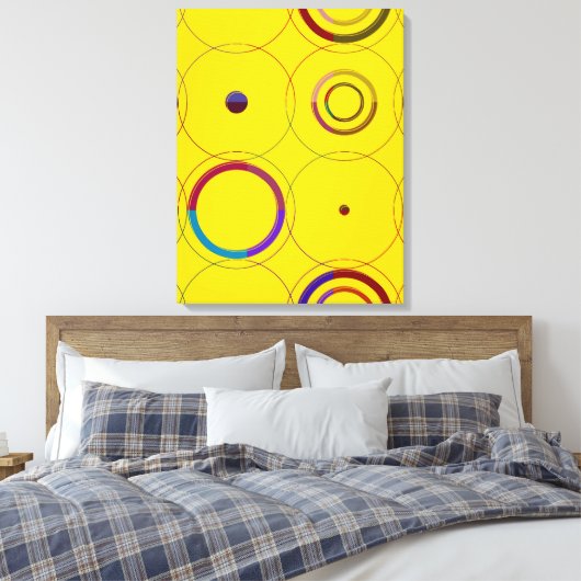  Kleurrijke Retro Pop Art Verpakt Canvas (Insitu (Slaapkamer))