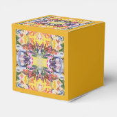 Kleurrijke retro psychedelische caleidoscoop Abstr Bedankdoosjes (Achterkant)