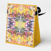 Kleurrijke retro psychedelische caleidoscoop Abstr Bedankdoosjes (Achterkant)