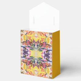 Kleurrijke retro psychedelische caleidoscoop Abstr Bedankdoosjes