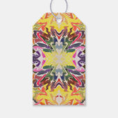 Kleurrijke retro psychedelische caleidoscoop Abstr Cadeaulabel (Voorkant)