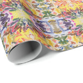 Kleurrijke retro psychedelische caleidoscoop Abstr Cadeaupapier (Rol Hoek)