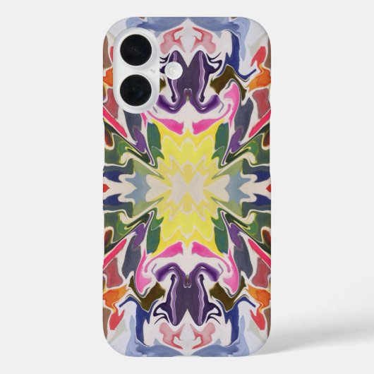 Kleurrijke retro psychedelische caleidoscoop Abstr Case-Mate iPhone Case (Achterkant)